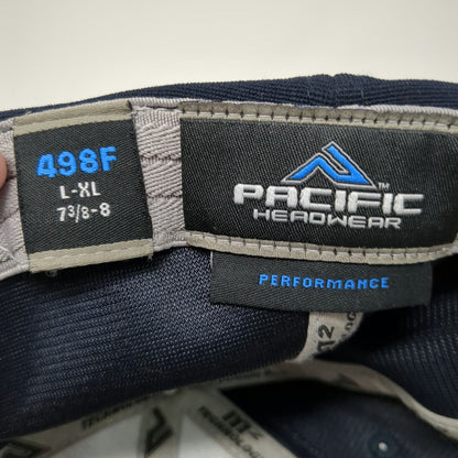 Pacific Headwear Baseball Cap Blue 8 SRS Logo Performance Flexfit M2 Tech Hat