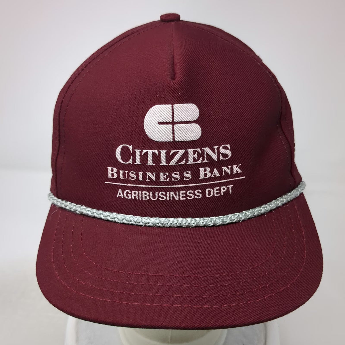 B&C Trucker Red Hat One Size Citizens Business Bank Agribusiness Dept Rope