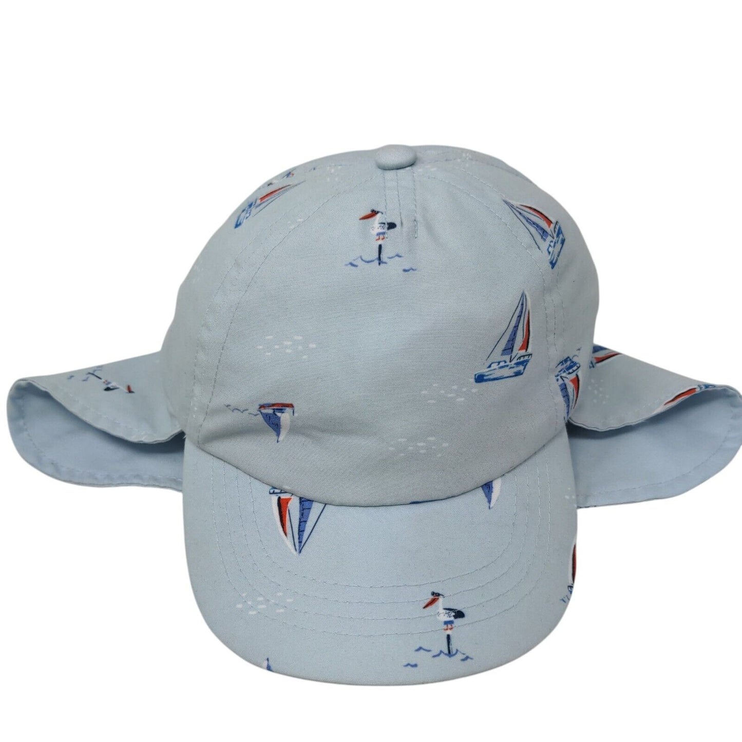 Unbranded Cap Sun Hat Blue One Size Sailboat Neck Flap Outdoor