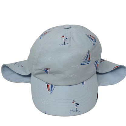 Unbranded Cap Sun Hat Blue One Size Sailboat Neck Flap Outdoor