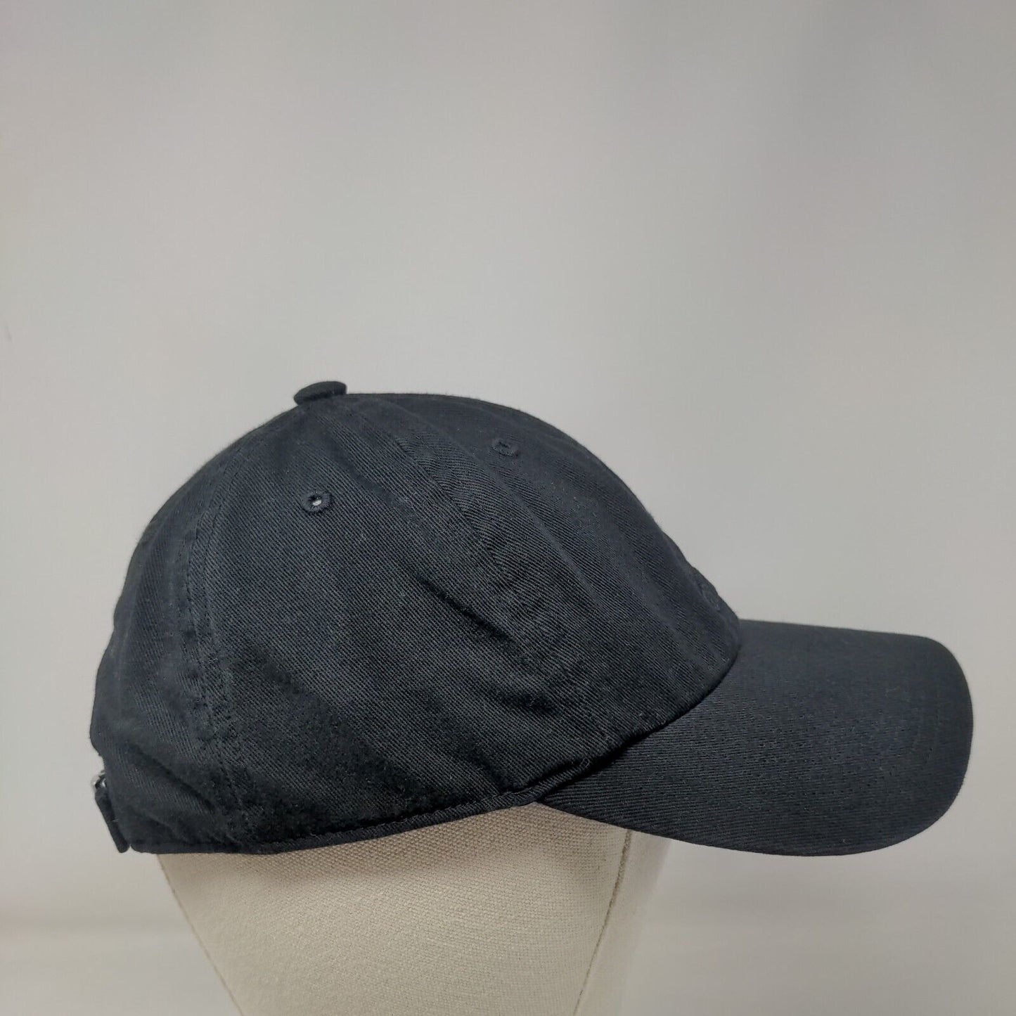 Adidas Slideback Hat Black One Size Adjustable Embroidered Aeroready Cotton