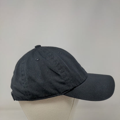 Adidas Slideback Hat Black One Size Adjustable Embroidered Aeroready Cotton