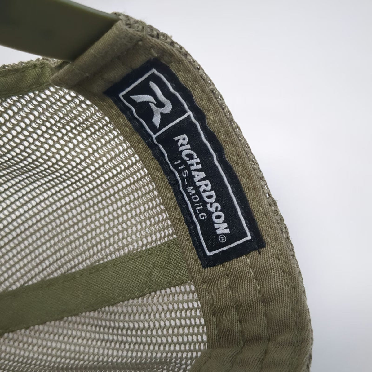 Richardson 115 Trucker Hat Green L Premier Aggregates Mesh Back Snapback