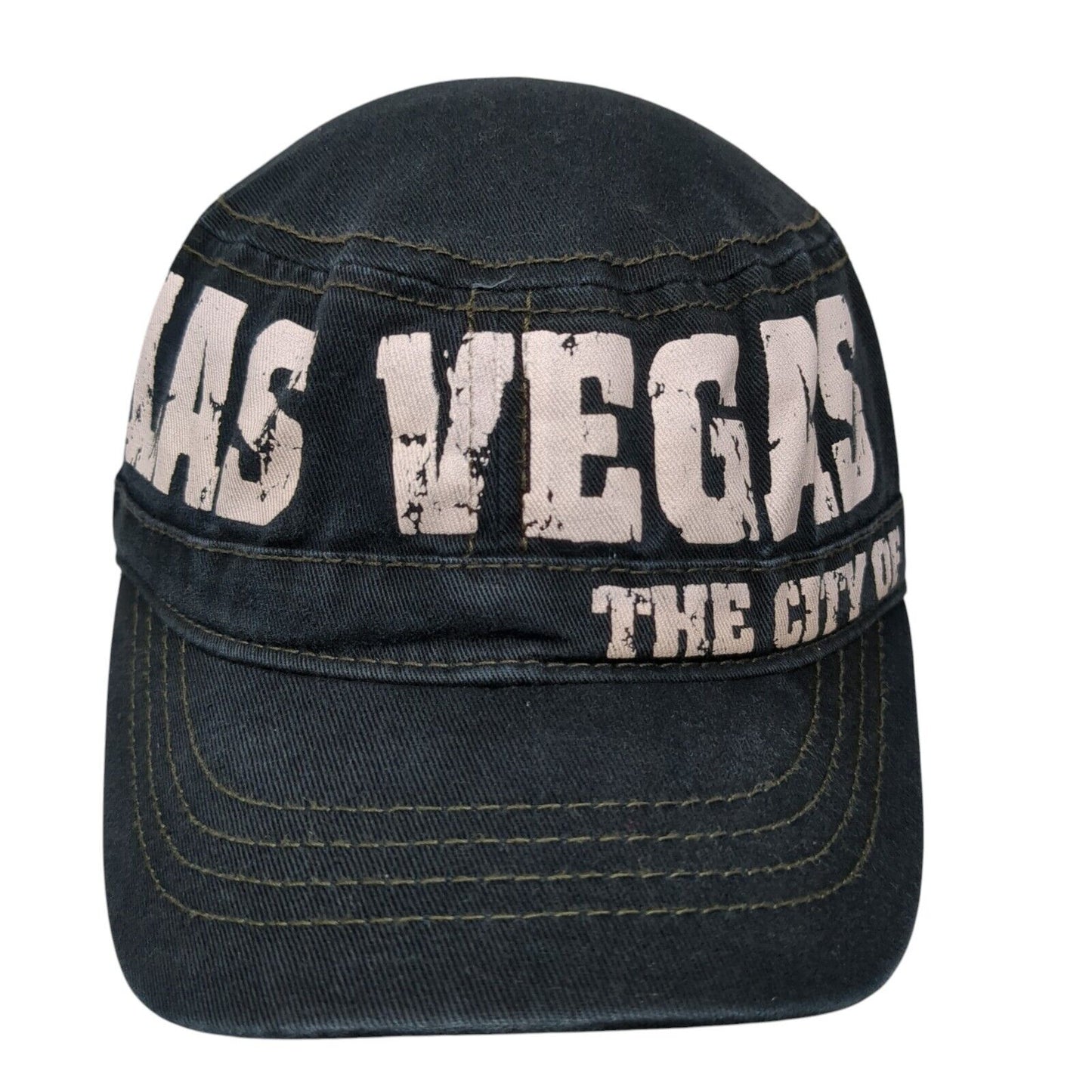 The City of Las Vegas Strapback Cadet Army Cap Black OS Adjustable Robin Ruth