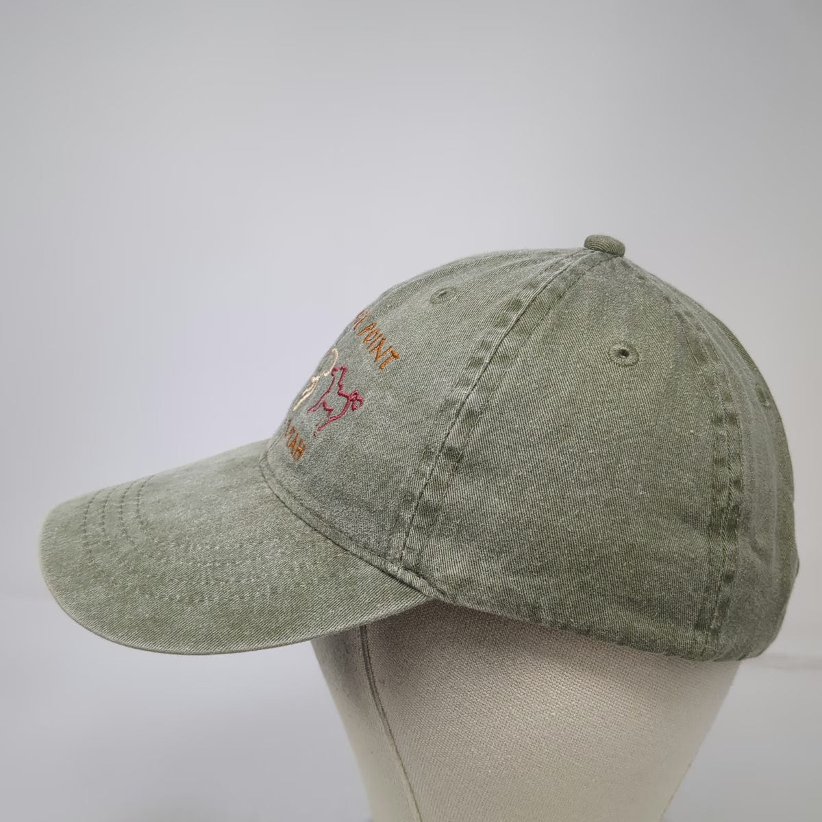OTTO Baseball Cap Green OSFM Dead Horse Point Moab Utah Horse Embroidered Hat