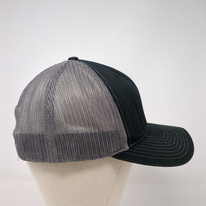OST Snapback 112 Trucker Hat Black One Size Adjustable Mesh Back Richardson