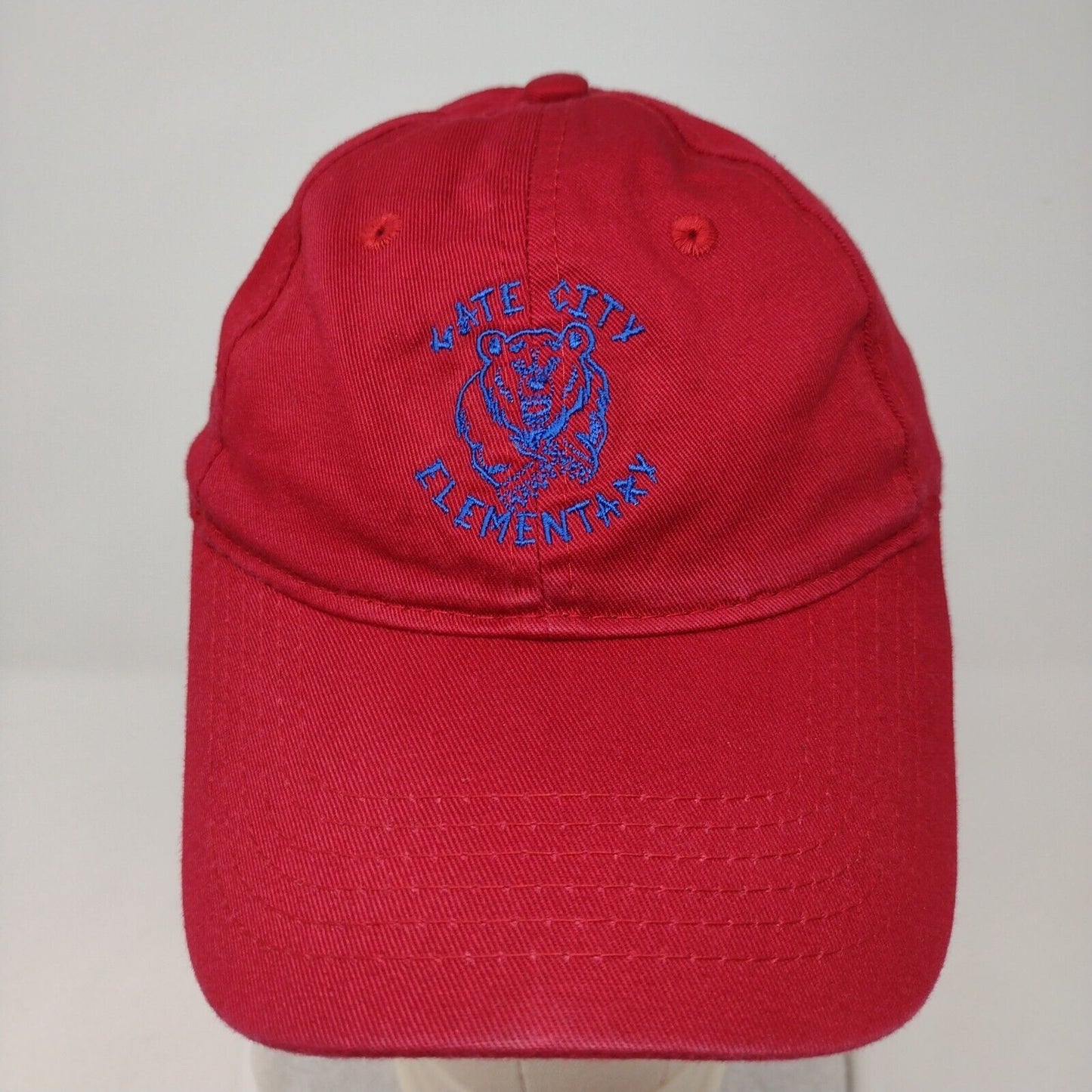 Gate City Elementary Youth Strapback Hat Red One Size Adjustable Port & Company