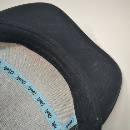 Aksels Trucker Hat Black Red Blue One Size Mountain Landscape Pine Mesh Snapback