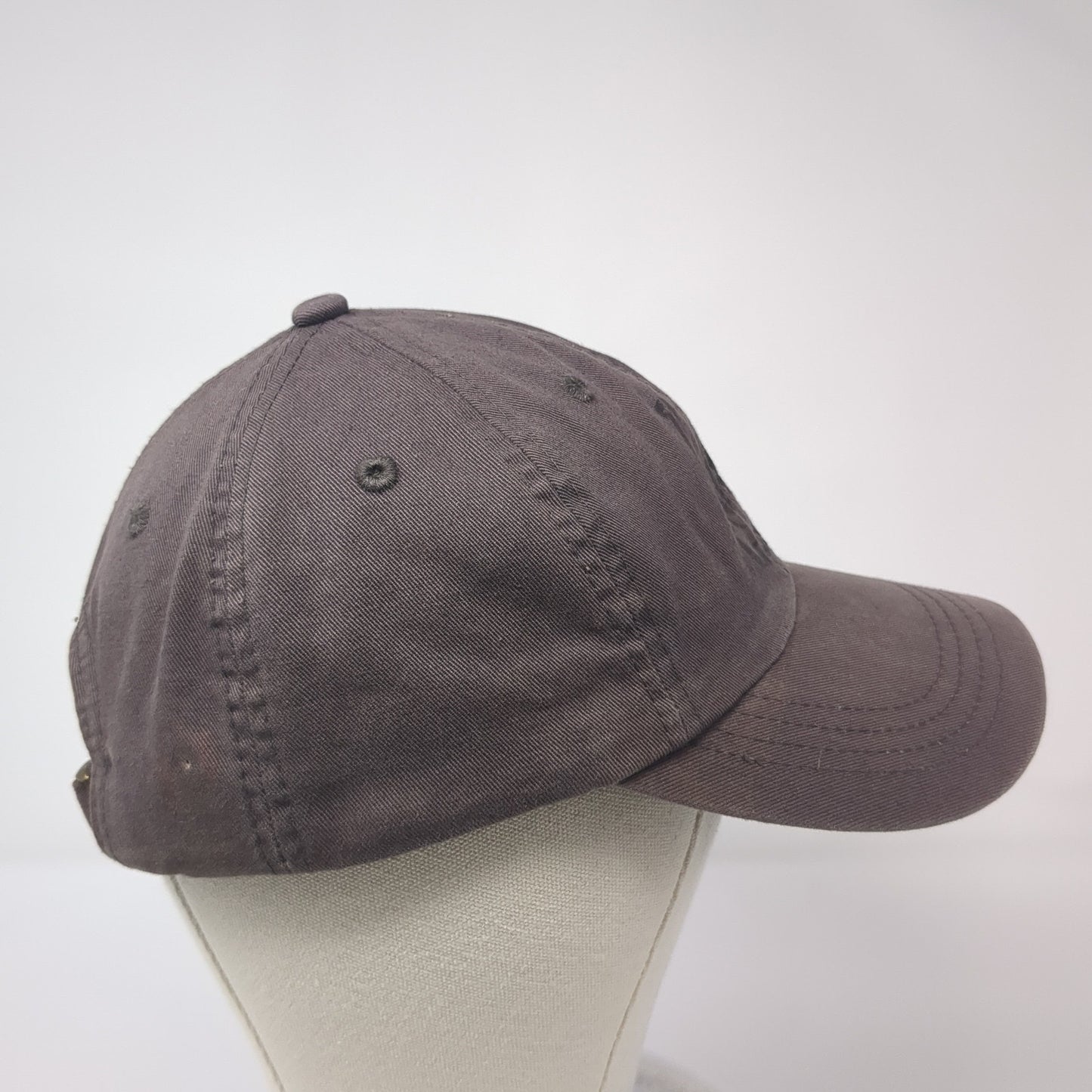 JV Horseshoe Slideback Hat Gray One Size Adjustable Solid 6 Panel