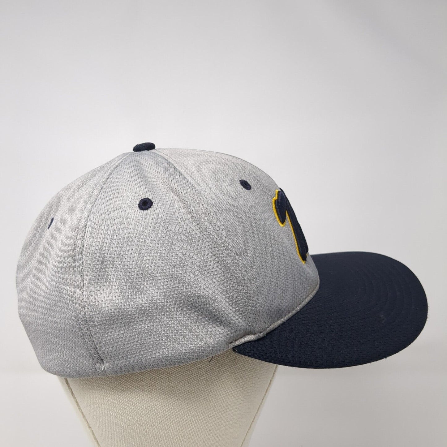 Letter M Fitted Hat Gray L/XL Embroidered Vented Holes 6 Panel Dryve Richardson