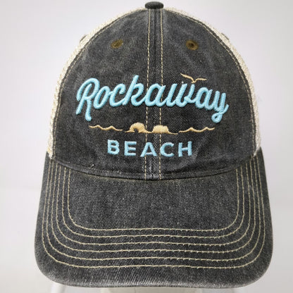 Legacy Trucker Hat Gray One Size Rockaway Beach Snapback Mesh Back Embroidered
