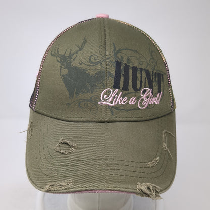 Hunt Like A Girl! Baseball Cap Multicolor OS Adjustable Distressed Buck Wear