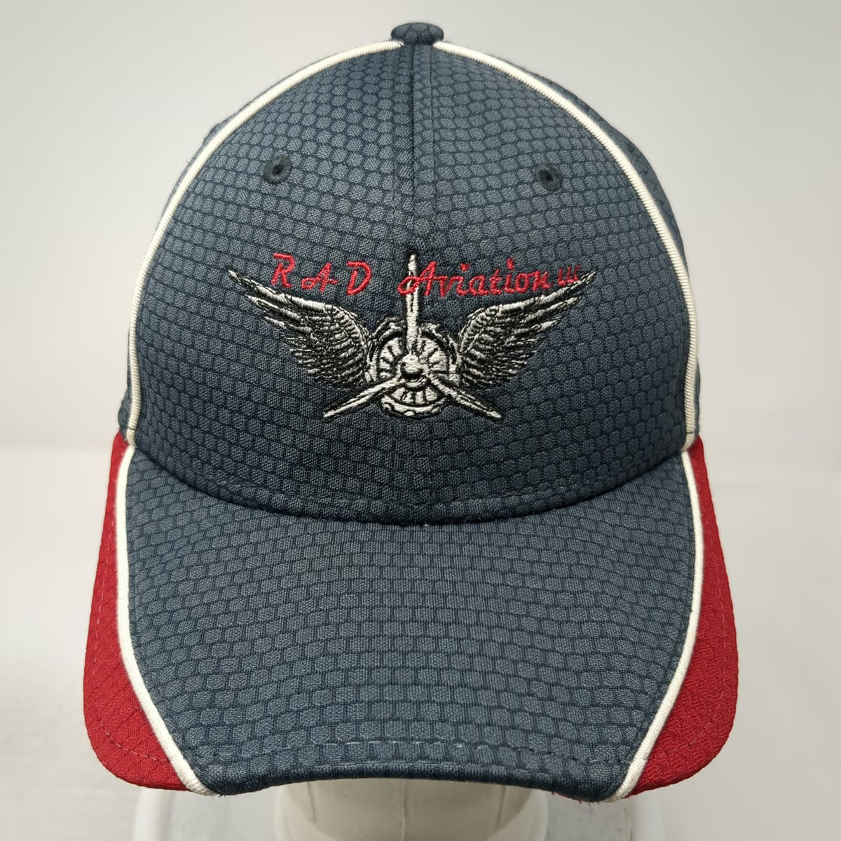 New Era Baseball Cap Gray M RAD Aviation LLC Lil Gunfighter N55CY Stretch Hat