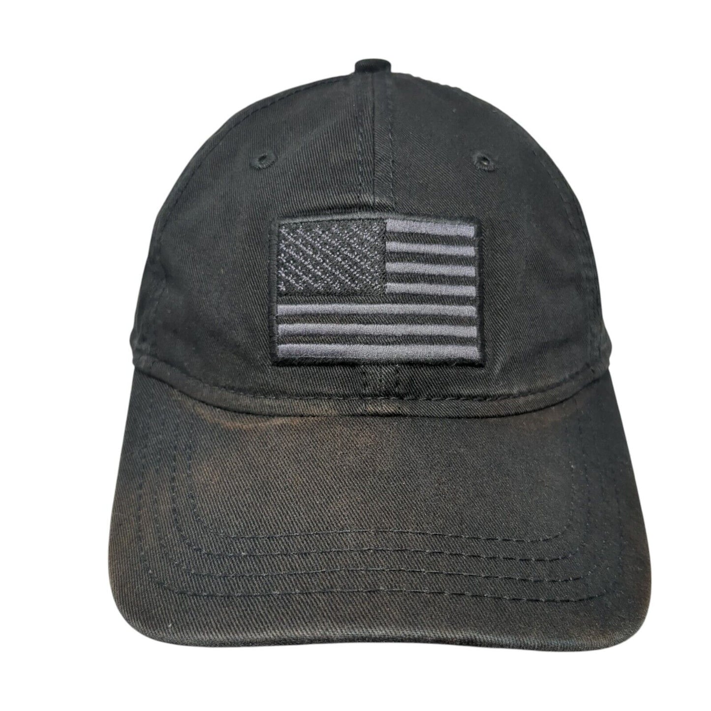 USA Flag Academy Sports+Outdoors Strapback Hat Black OS Adjustable Patriotic
