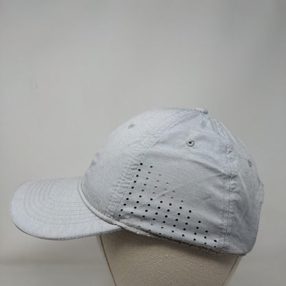 Mission Strapback Hat Gray One Size Adjustable Vented Holes 6 Panel Wet To Cool