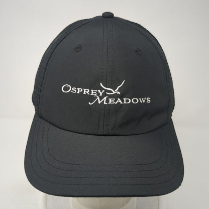 Osprey Meadows Snapback Hat Black One Size Adjustable Laser Cut Pukka