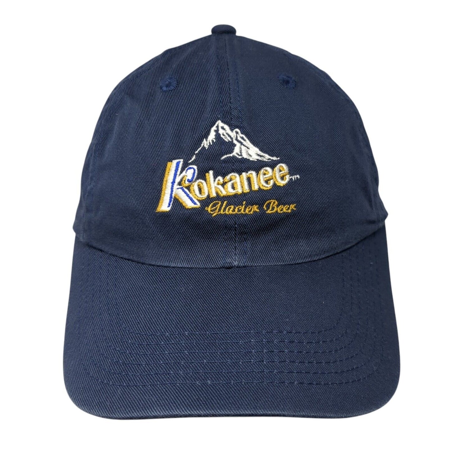 Kokanee Glacier Beer Strapback Hat Blue One Size Adjustable Embroidered