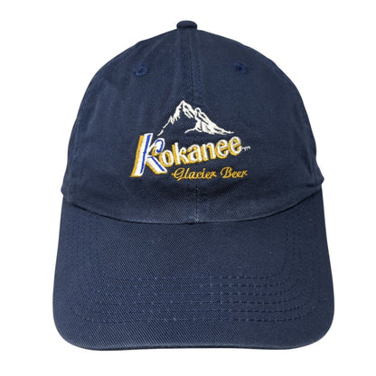 Kokanee Glacier Beer Strapback Hat Blue One Size Adjustable Embroidered