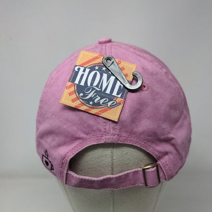 Coffee Slideback Hat Pink OSFM Embroidered Home Free 6 Panel W/Tags