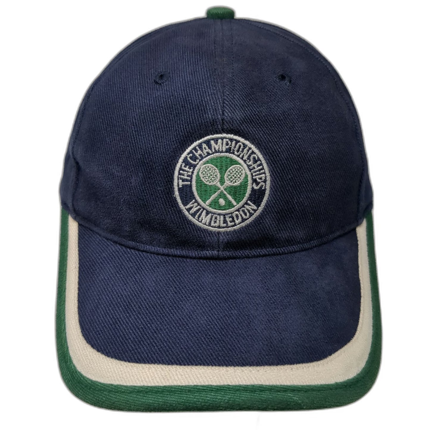 Wimbledon Championships Baseball Cap Blue Green White Tennis Museum Hat Vintage