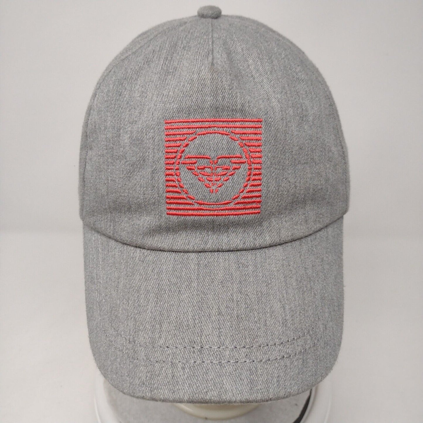 Roxy Strapback Hat Gray OSFA Adjustable Embroidered Solid Vent Holes
