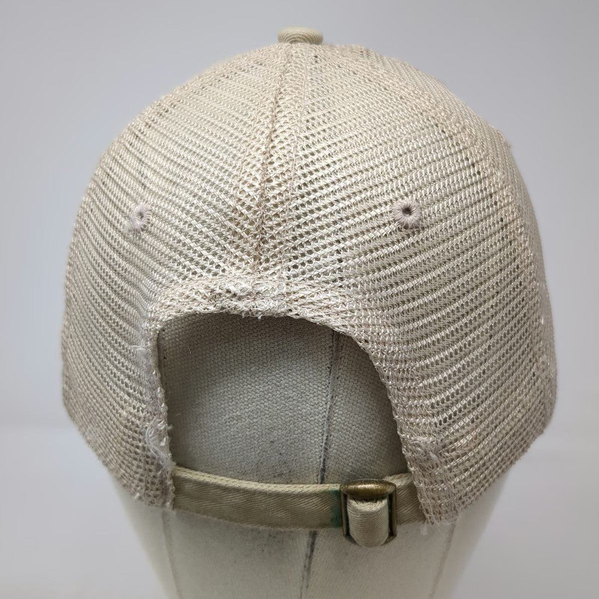 Baseball Cap Beige One Size American Lamb Homegrown USA Map Mesh Back Hat