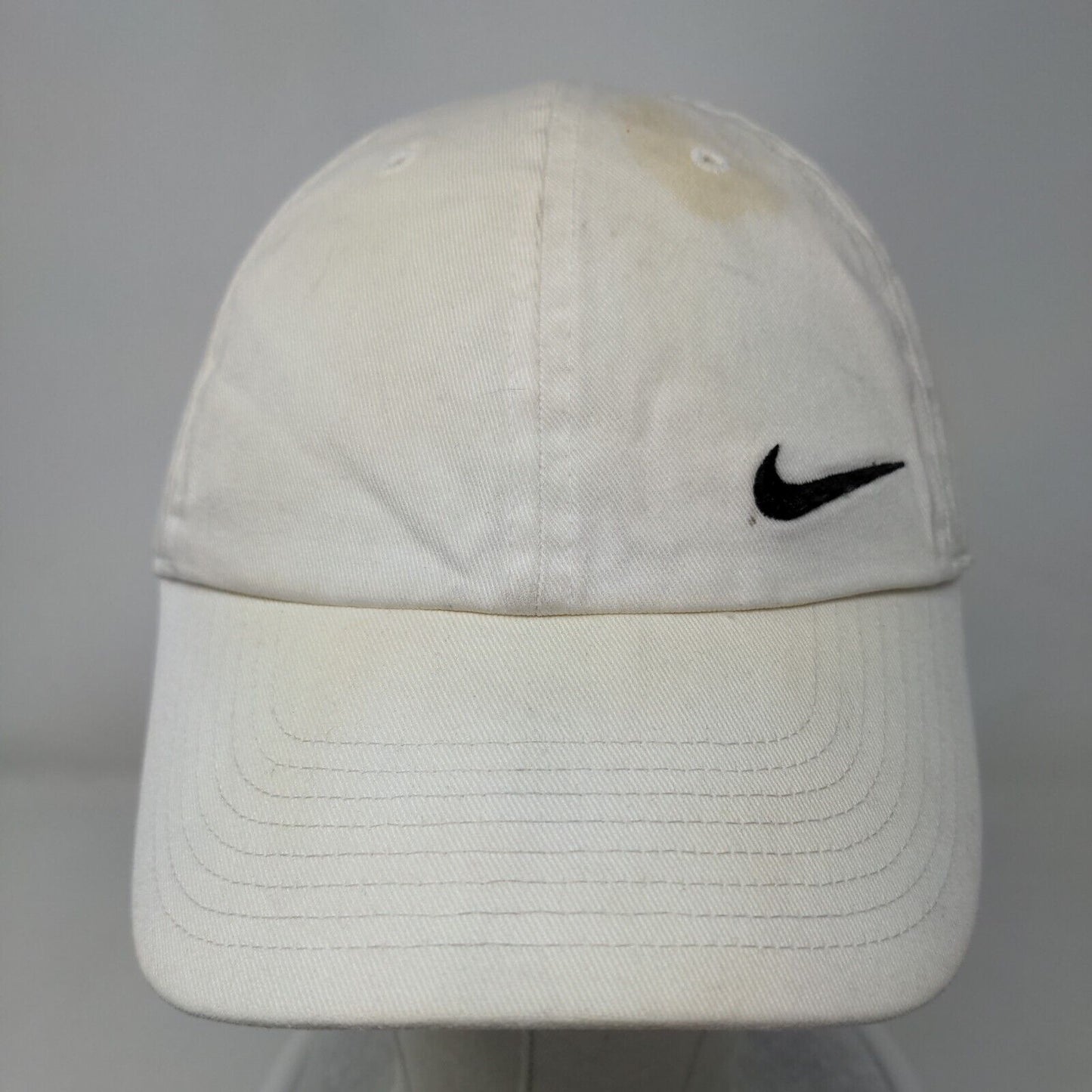 Nike Swoosh S1ze Heritage 86 Slideback Hat White OSFM Embroidered Logo