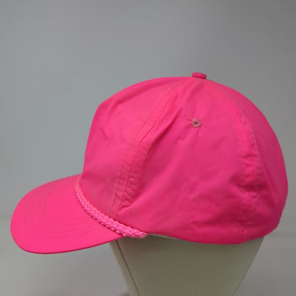 Sportcap 5 Panel Pink One Size Rope Snapback Hat Nylon Terry Cloth Unstructured