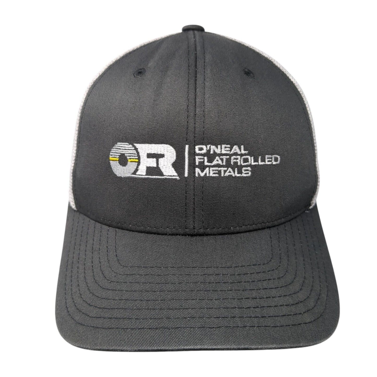 OR O'Neal Flat Rolled Metals Fitted Trucker Hat Gray OS Flexfit Mesh Yupoong