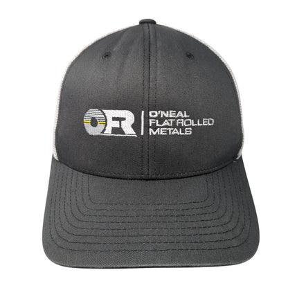 OR O'Neal Flat Rolled Metals Fitted Trucker Hat Gray OS Flexfit Mesh Yupoong