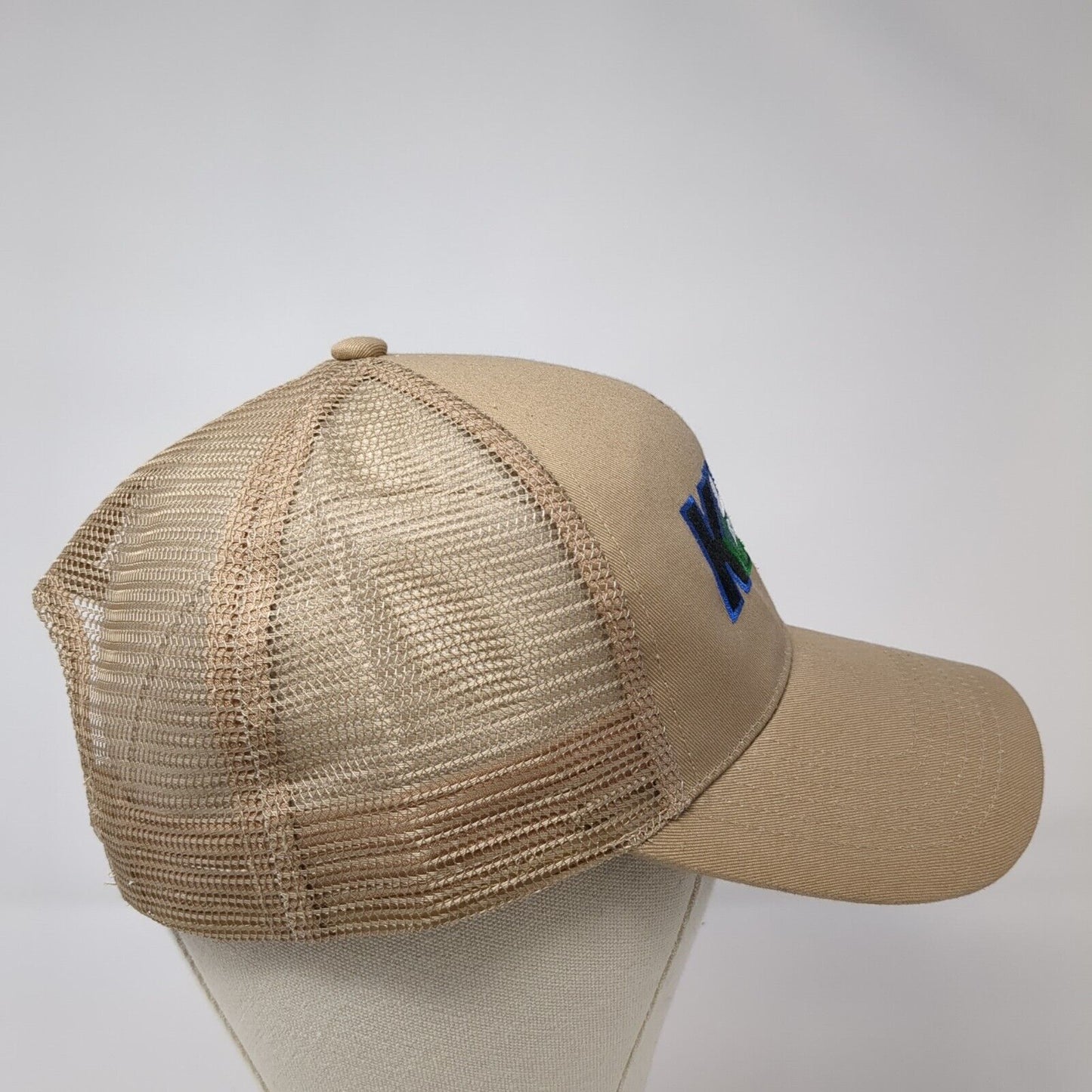 K Line Irrigation For America Snapback Trucker Hat Tan OS Adjustable Mesh Back