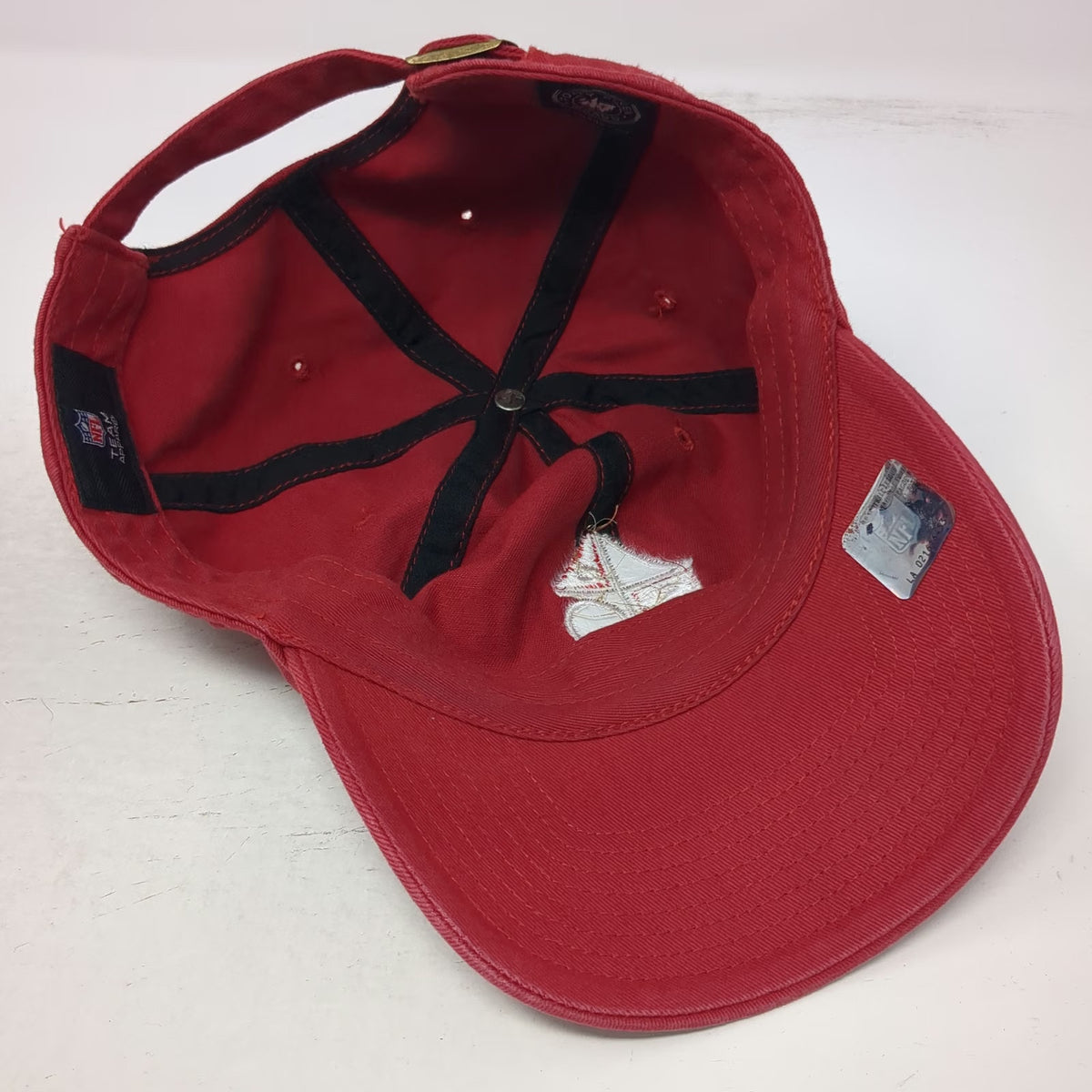 '47 San Francisco 49ers NFL Red One Size Strapback Cap Hat Shield Logo Cotton