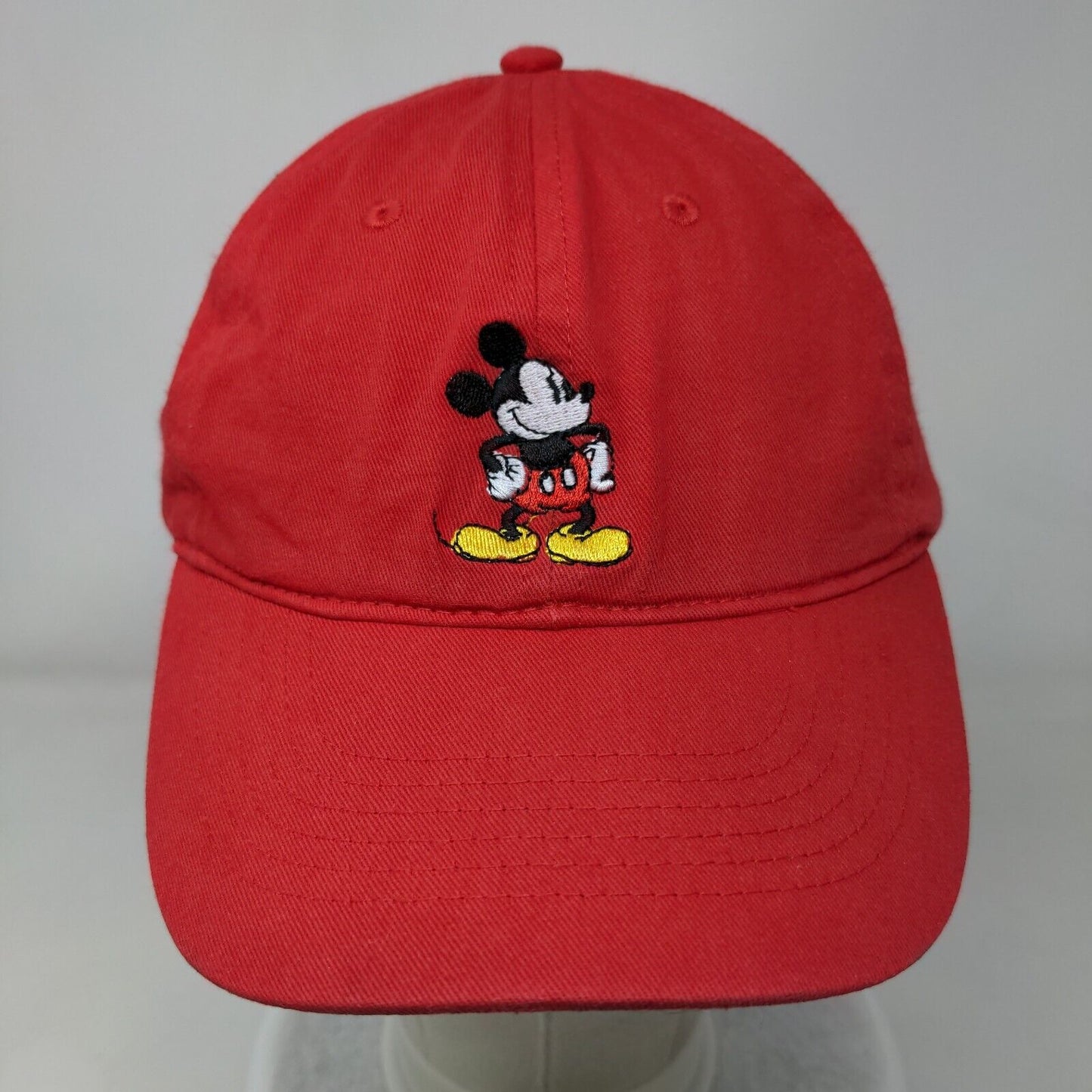 Disney Mickey Mouse Slideback Hat Red One Size 6 Panel Embroidered