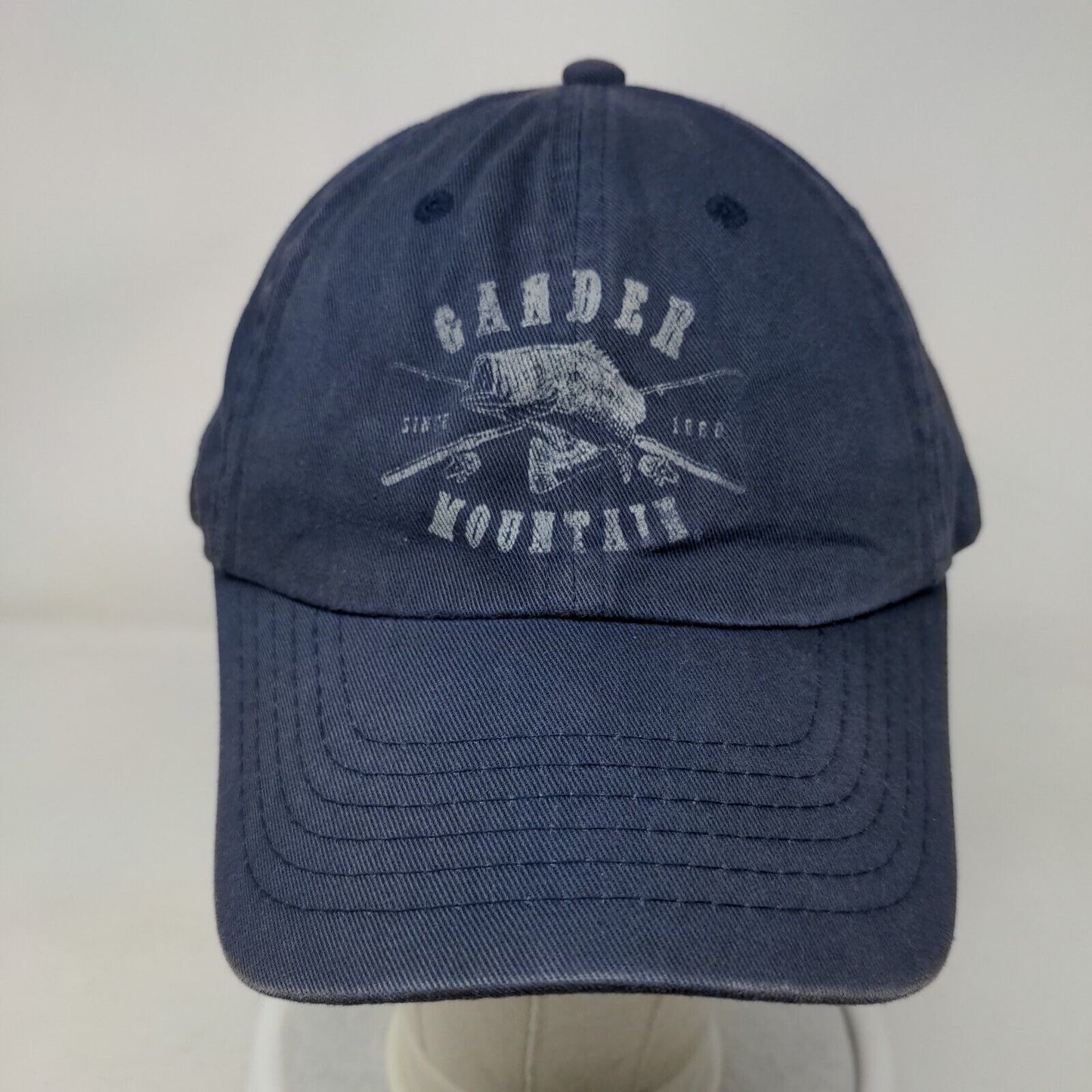 Gander Mountain Strapback Hat Blue Size OSFM Graphic Fish Logo