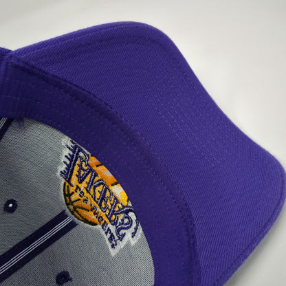Los Angeles Lakers NBA Adidas Cap Purple M Embroidered Logo Stretch Fit Hat