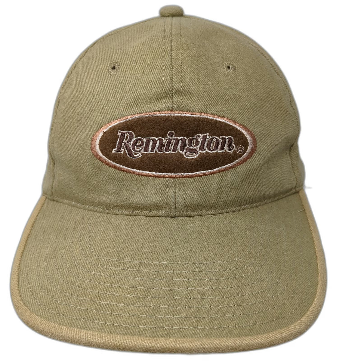 Remington Arms Baseball Cap Brown One Size Slideback Piped Brim Logo Hat