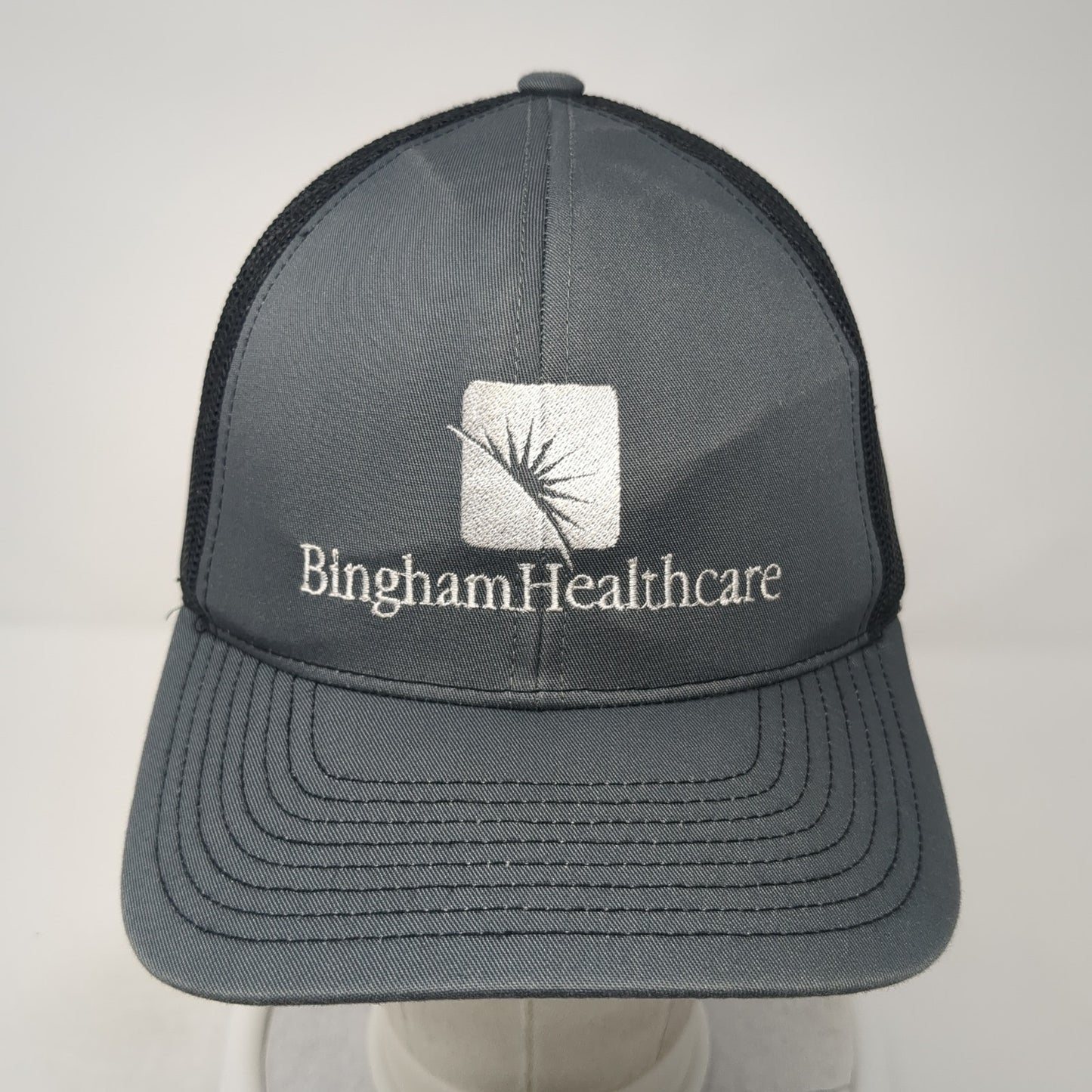 Bingham Healthcare Snapback Trucker Hat Gray OS Adjustable Pacific Headwear