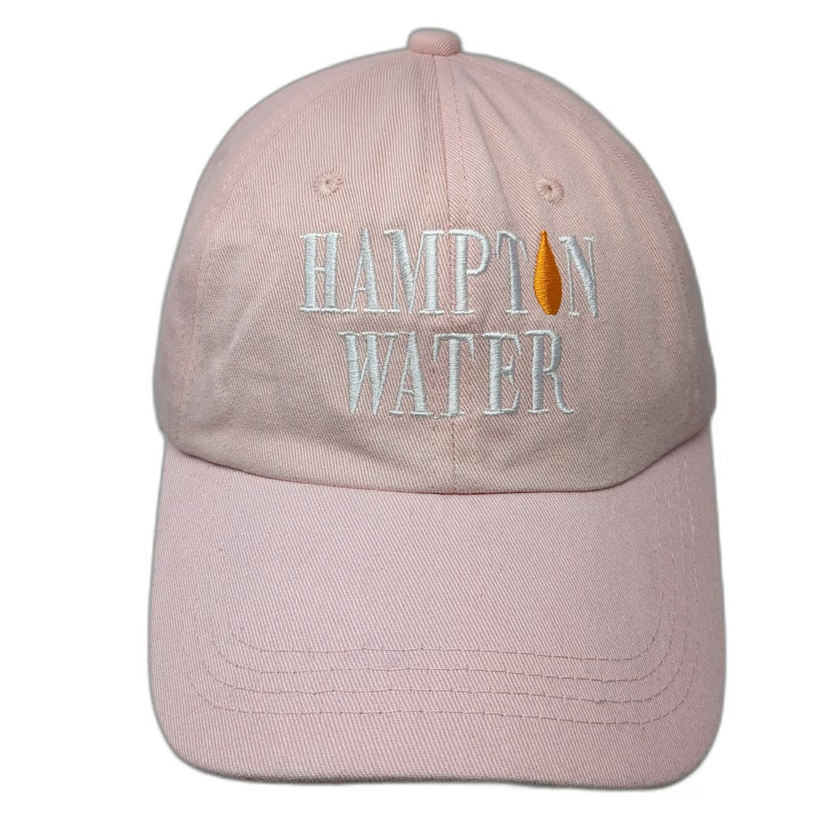 Hampton Water Rosé Wine Baseball Cap Pink One Size Adjustable Slideback Hat