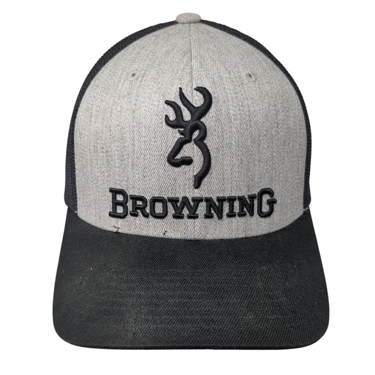 Browning Fitted Mesh Back Trucker Hat Multi L-XL Flexfit Embroidered