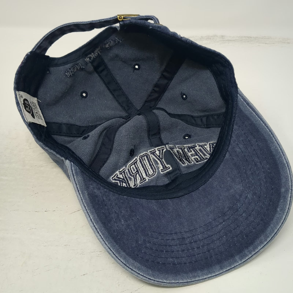 BJB Baseball Cap Blue One Size New York City Est 1625 Embroidered Slideback Hat