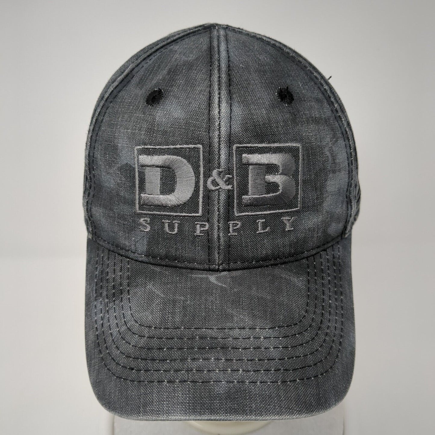 D&B Supply Strapback Hat Gray One Size USA Flag Kryptek Outdoor Cap