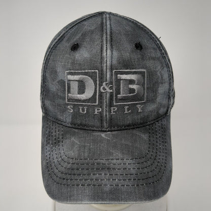 D&B Supply Strapback Hat Gray One Size USA Flag Kryptek Outdoor Cap