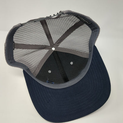 Richardson Snapback Mesh Back Trucker Hat Gray One Size Letter Logo