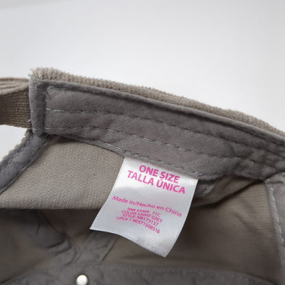 Hamburger Slideback Hat Gray One Size Adjustable Embroidered Corduroy