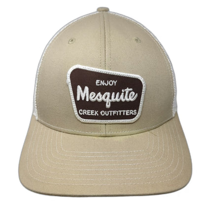 Richardson Trucker Hat Beige OSFM Mesquite Creek Outfitters Mesh Back Snapback