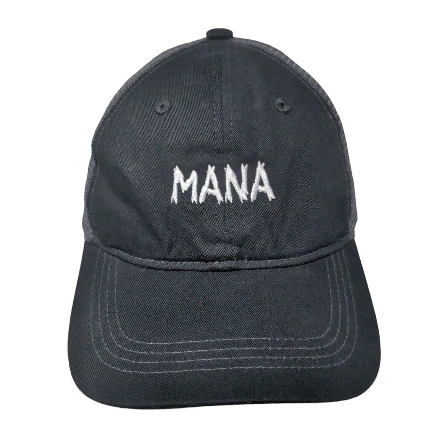 Mana Snapback Trucker Hat Black One Size Embroidered Port Authority
