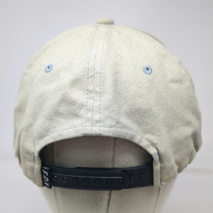 Fox 5 Panel Hat Beige One Size Snapback Embroidered Fox Head Logo Cap Motocross