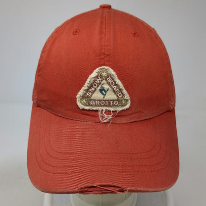 American Eagle Baseball Cap Orange One Size Distressed Snowboard Patch AE Hat