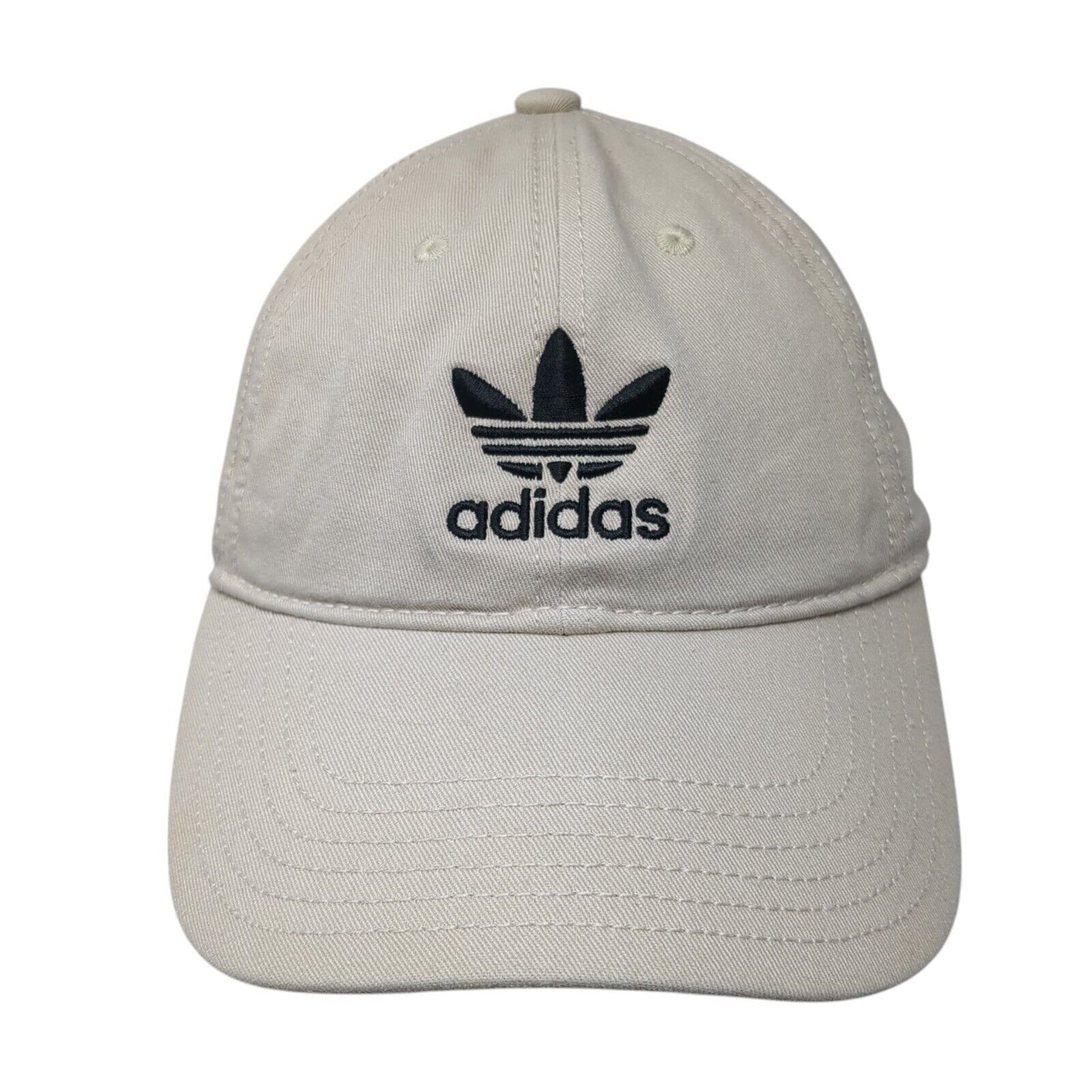 Adidas Trefoil Slideback Hat Tan One Size Adjustable Embroidered Logo
