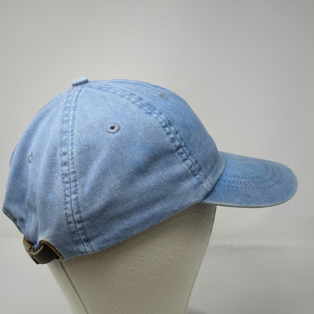 Belted Cow Company Baseball Cap Blue One Size Pink Flamingo Leather Strap Hat